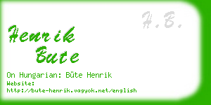 henrik bute business card