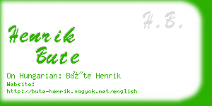 henrik bute business card